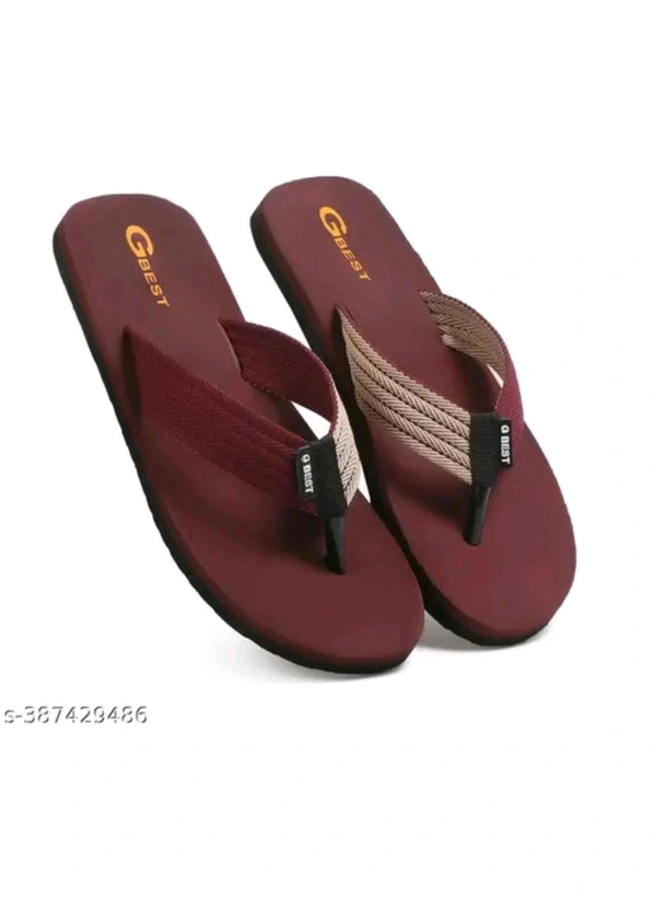 PIHU ENTERPRISES  ₹103 WCP Slippers Flip Flops For Men Pack Of 2 Pairs g5ra8x M 136 - Grey Maroon, 5