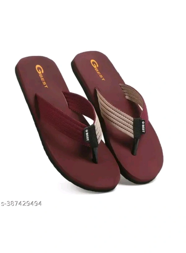 PIHU ENTERPRISES  ₹103 WCP Slippers Flip Flops For Men Pack Of 2 Pairs g5ra8x M 136 - Maroon Black, 7