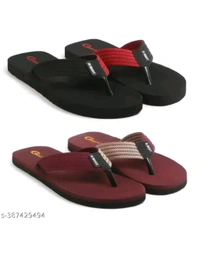 PIHU ENTERPRISES  ₹103 WCP Slippers Flip Flops For Men Pack Of 2 Pairs g5ra8x M 136 - Maroon Black, 7