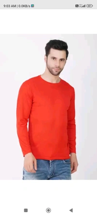 Munnu Garments  ₹121 WCP Solid Men T Shirt qusr5p M 291 - S, Red
