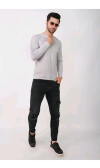 Munnu Garments  ₹121 WCP Solid Men T Shirt qusr5p M 291 - S, Grey
