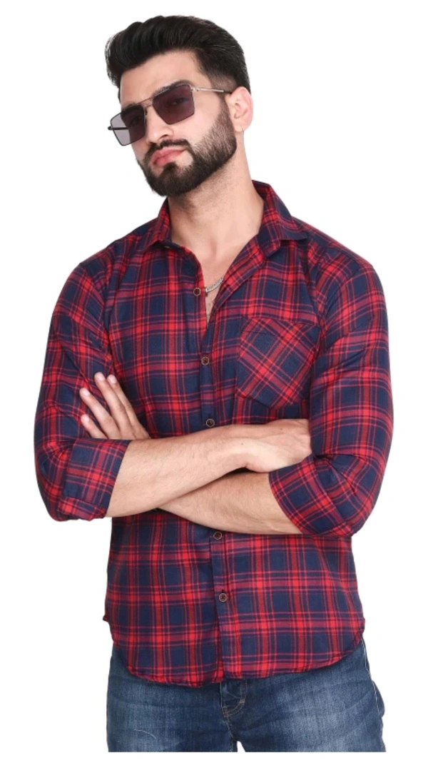 IC OSWAL ₹268 WCP Men Checkered Casual Shirt M 341 - L, Red