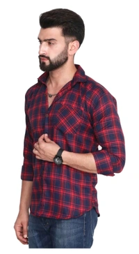 IC OSWAL ₹268 WCP Men Checkered Casual Shirt M 341 - L, Red