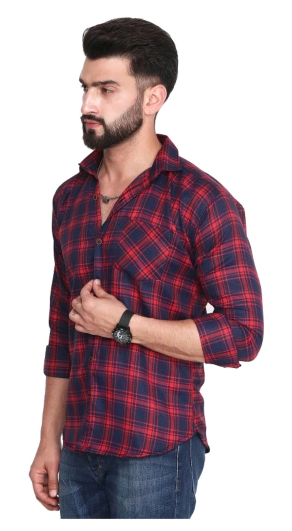 IC OSWAL ₹268 WCP Men Checkered Casual Shirt M 341 - L, Red