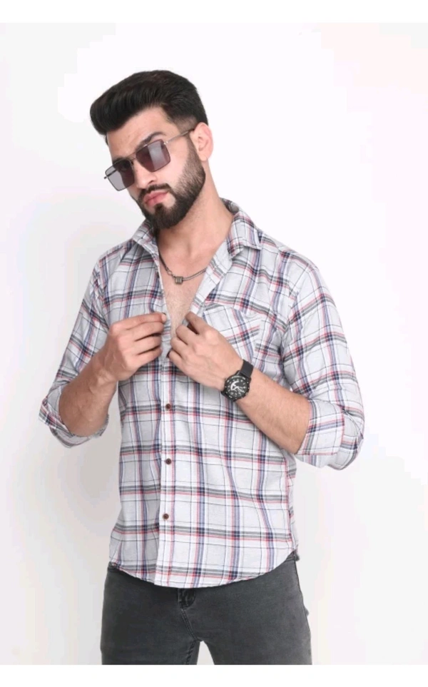 IC OSWAL ₹268 WCP Men Checkered Casual Shirt M 341 - M, Grey