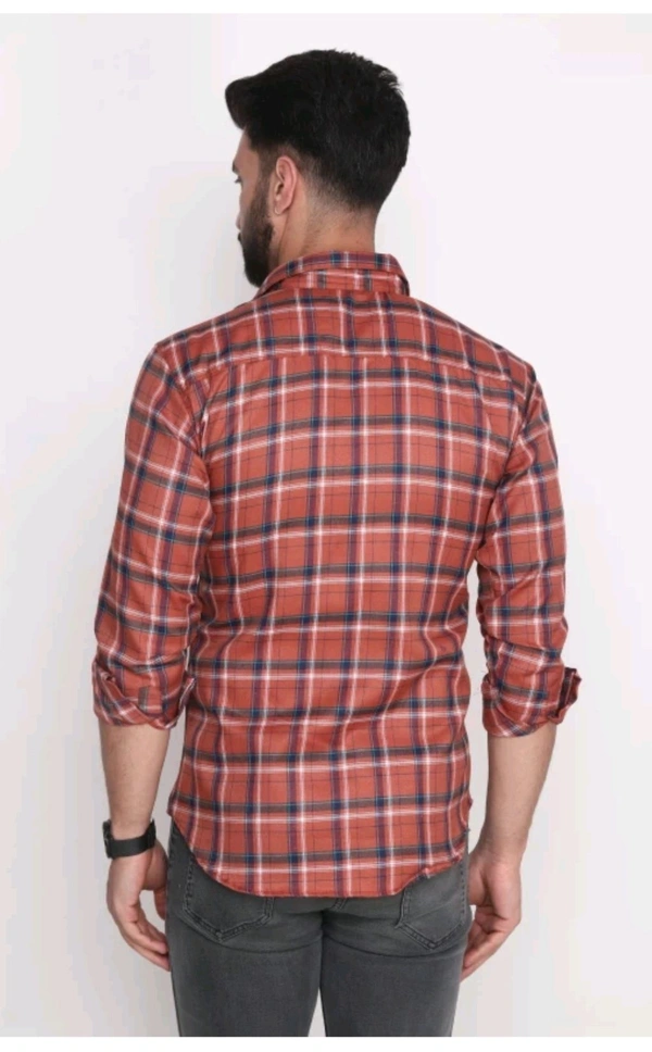 IC OSWAL ₹268 WCP Men Checkered Casual Shirt M 341 - L, Orange