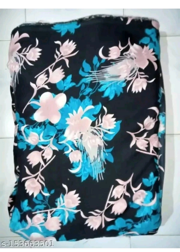 Lilaba Fabric  ₹142 WCP Crepe Floral Print Kurta Fabric M 271 - Blue