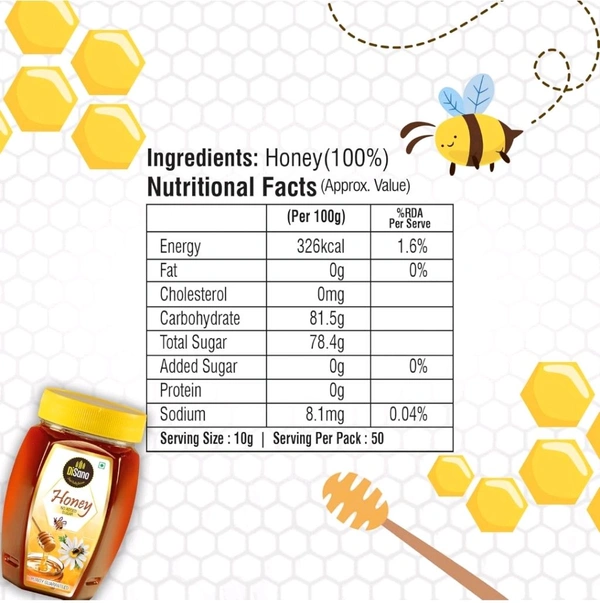 Zfsan  Natural Honey, Premium Quality - 500 Gram