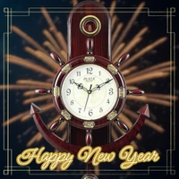 IP USD $ 5.65  Ship $ 5-9 Analog Wall Clock (Maroon, With Glass) - Maroon