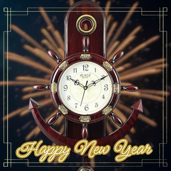 IP USD $ 5.65  Ship $ 5-9 Analog Wall Clock (Maroon, With Glass) - Maroon