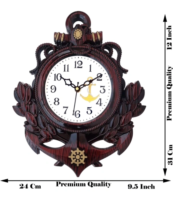 USD $ 11.00 TUSHITA ENTERPRISE Analog Wall Clock (Brown With Glass) rb.gy/o1m7vi