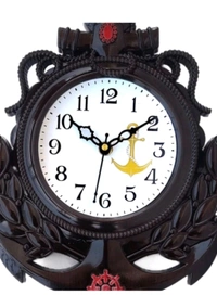 USD $ 10.50 ANSHCRAFTS Analog Wall Clock (Gold With Glass) rb.gy/ksgly2 - Maroon