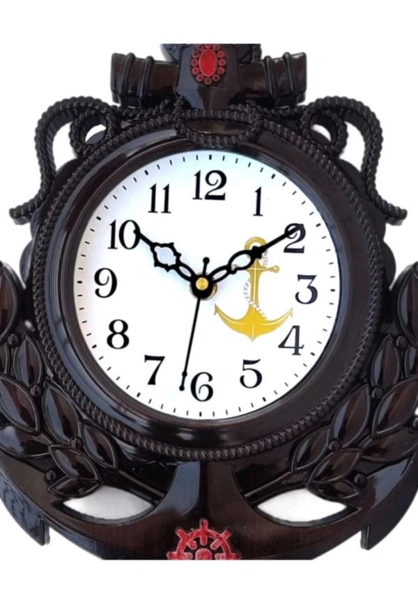 USD $ 10.50 ANSHCRAFTS Analog Wall Clock (Gold With Glass) rb.gy/ksgly2 - Maroon