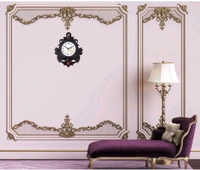 USD $ 10.50 ANSHCRAFTS Analog Wall Clock (Gold With Glass) rb.gy/ksgly2 - Maroon