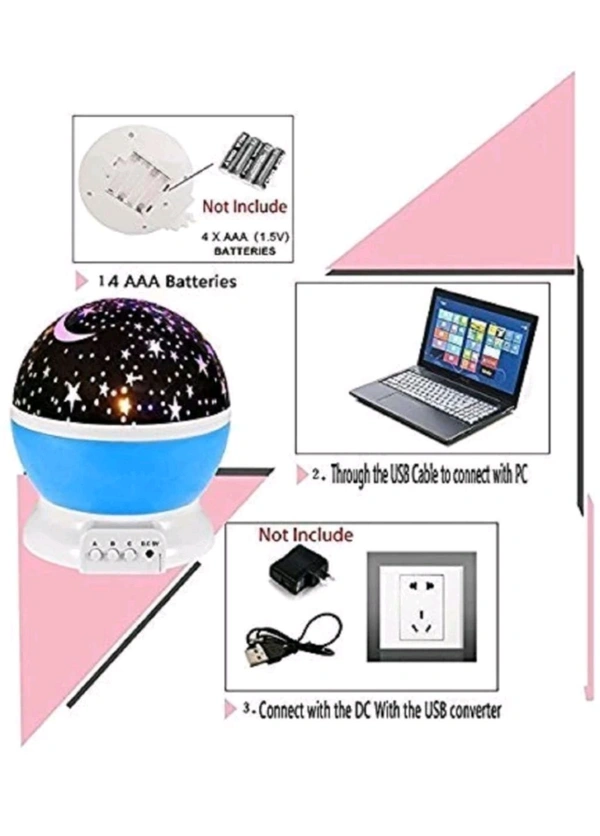 USD $ 14.16 SAWARIYA Sky Star Master Dream Rotating Projector Lamp, Romantic Star Master Projecto Night Lamp (13.1 cm, Multicolor) rb.gy/rxdrmc