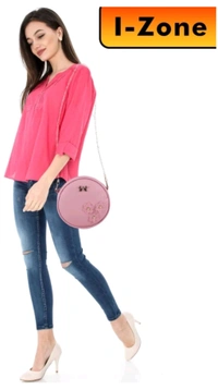 USD $ 10.89 AR FASHION Pink Sling Bag Stylish Sling Bag for Girls rb.gy/dm2dmu