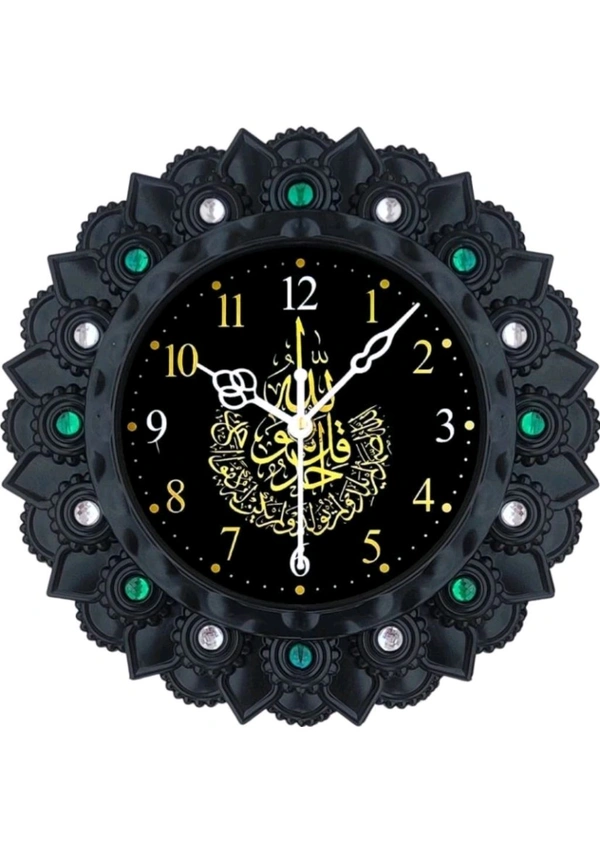 USD $ 11.86 TUSHTA Analog Wall Clock (Black, With Glass) rb.gy/2rkxyv - Black