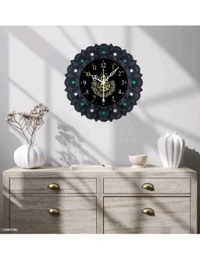 USD $ 11.86 TUSHTA Analog Wall Clock (Black, With Glass) rb.gy/2rkxyv - Black
