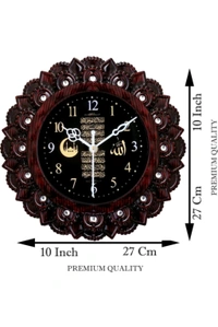 USD $ 11.86 TUSHTA Analog Wall Clock (Black, With Glass) rb.gy/2rkxyv - Brown