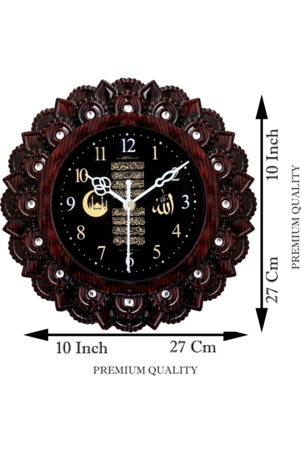 USD $ 11.86 TUSHTA Analog Wall Clock (Black, With Glass) rb.gy/2rkxyv - Brown
