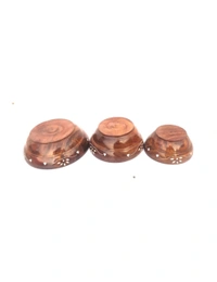 USD $ 15.72 TFS Wooden Soup Bowl (Pack of 3, Brown) rb.gy/feihf5