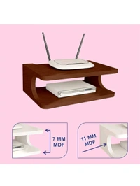 USD $ 14.28 OFIXO Set Top Box Stand | Wifi Router Holder Wooden Wall Shelf (Number of Shelves - 1, Brown) rb.gy/slasxv