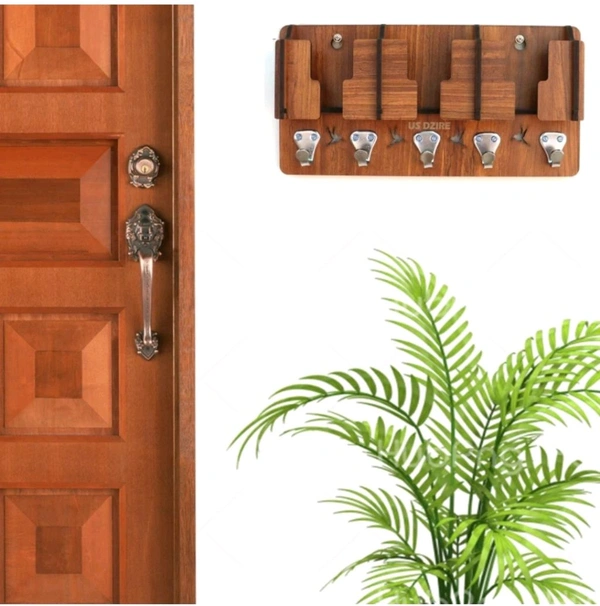 USD $ 14.27 US DZIRE TM 808 Wall Mount Wooden Multi-Functional Clothes & Key Hanger, Mobile Charging Wall Stand Suitable Living Room, Bedroom, Kitchen, Home & Office Wooden Wall Shelf (Number of Shelves - 3) rb.gy/5mxm35