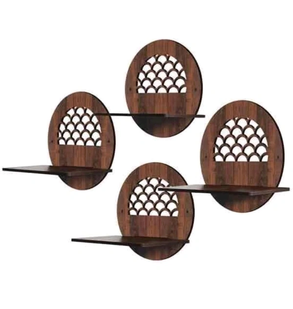 USD $ 12.24 MSK Craft Round Design Pot Stand Set of 4 Piece Wooden Wall Hanging for Home Office Decor Pack of 4 (7 inch X 7 inch, Brown) rb.gy/548vvb