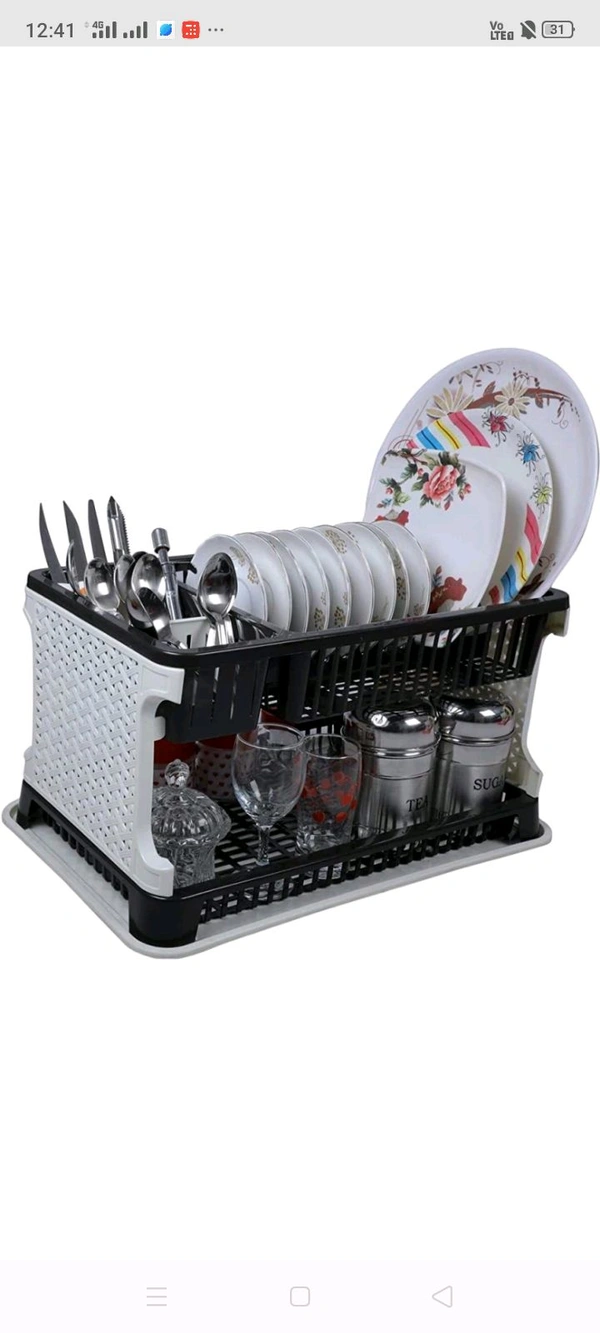 FIVEAN PRODUCTS Kitchen Organiser Rack Utensil Kitchen Rack Dish Drainer Kitchen Rack (Plastic) rb.gy/97wqh8