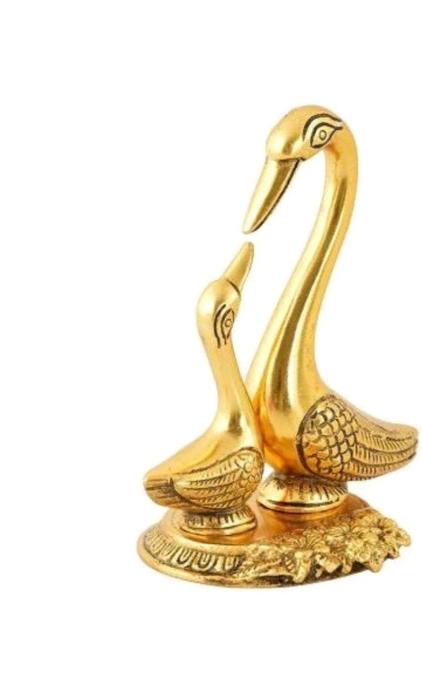 USD $ 10.00 MATHURA UP SARAS 14 cm Feng Shui & Vastu Showpiece (Metal, Gold)  rb.gy/eikuuu