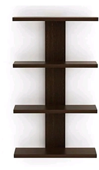 USD$12 NATIONALARTS AS2001 wooden wall shelf wall hanging wall decor mounted floating Wooden Wall Shelf (Number of Shelves - 4, Brown)  rb.gy/oazvo8