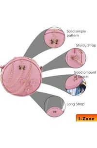 USD$9 BAQI Pink Sling Bag Stylish Sling Bag For Girls rb.gy/az8yl9