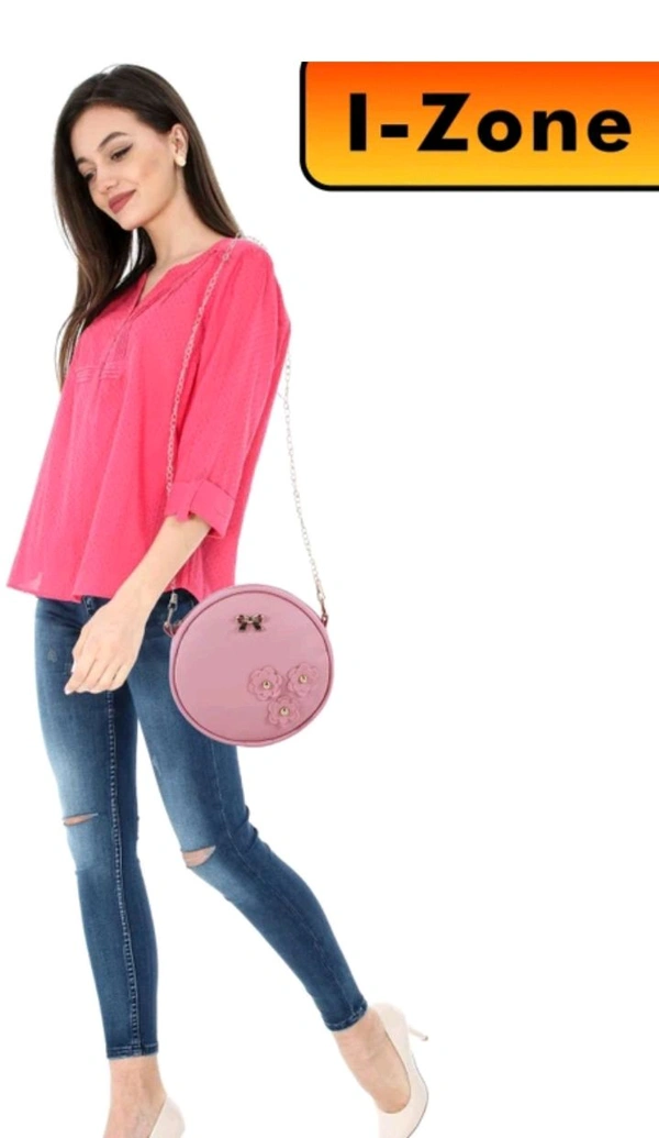 USD$9 BAQI Pink Sling Bag Stylish Sling Bag For Girls rb.gy/az8yl9