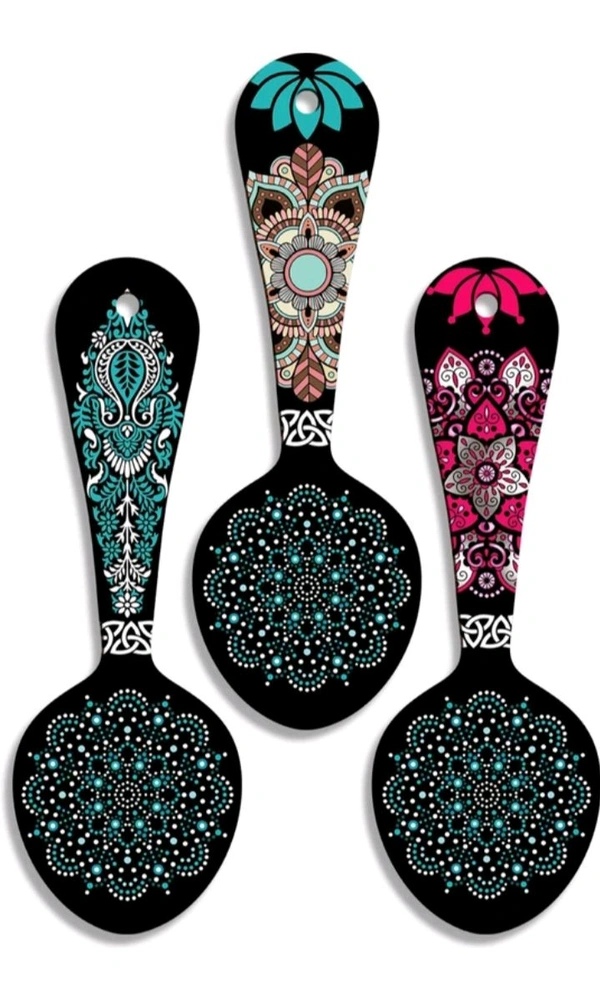 USD$9 VINTAGE COLLECTION Shashank wooden Attractive Spoon wall hanging, office, living room (Multicolor) rb.gy/4qg9h8