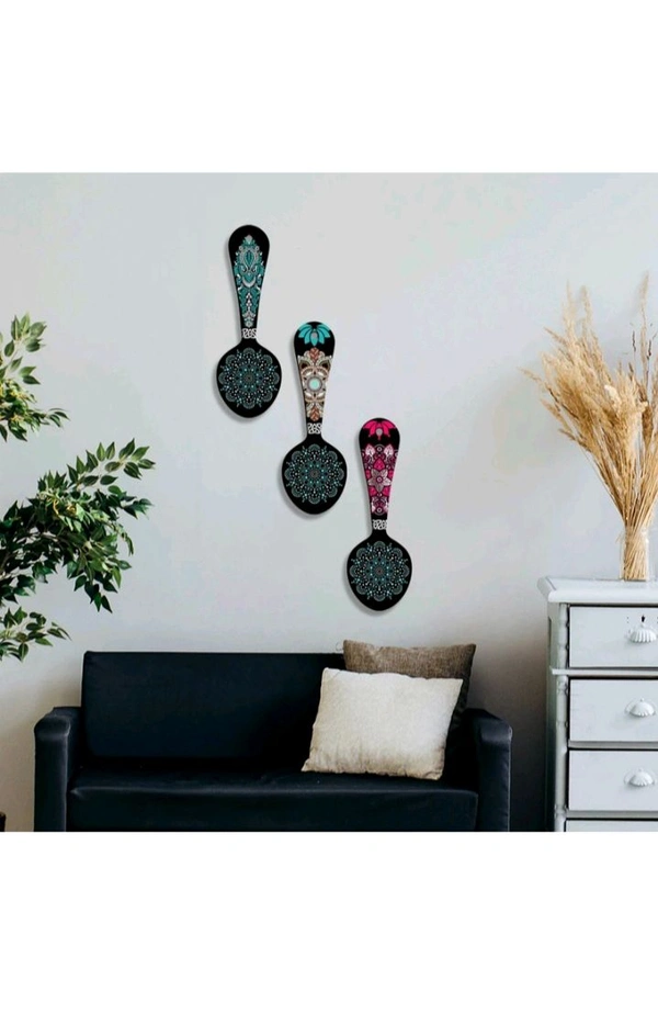 USD$9 VINTAGE COLLECTION Shashank wooden Attractive Spoon wall hanging, office, living room (Multicolor) rb.gy/4qg9h8