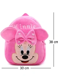 USD$ 10 AARAV DECOR pink minnie Kids School Bag Soft Plush Backpacks Cartoon Boys Girls Baby (2-5 Years) School Bag (Multicolor, 15 inch) rb.gy/fr8t90