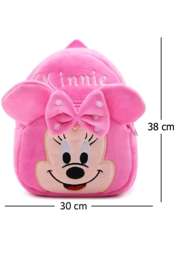 USD$ 10 AARAV DECOR pink minnie Kids School Bag Soft Plush Backpacks Cartoon Boys Girls Baby (2-5 Years) School Bag (Multicolor, 15 inch) rb.gy/fr8t90