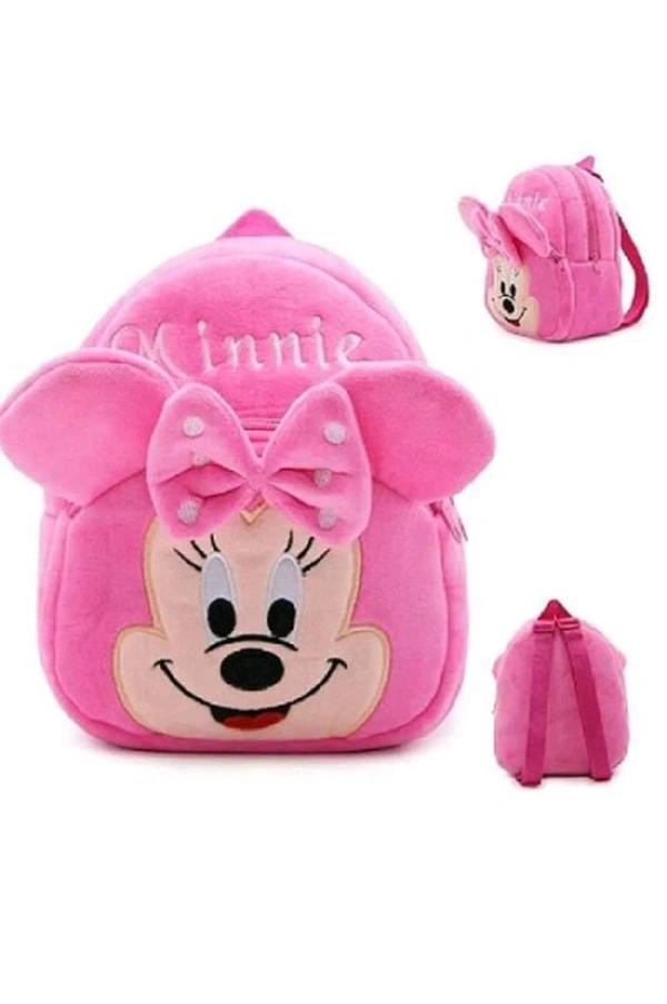USD$ 10 AARAV DECOR pink minnie Kids School Bag Soft Plush Backpacks Cartoon Boys Girls Baby (2-5 Years) School Bag (Multicolor, 15 inch) rb.gy/fr8t90
