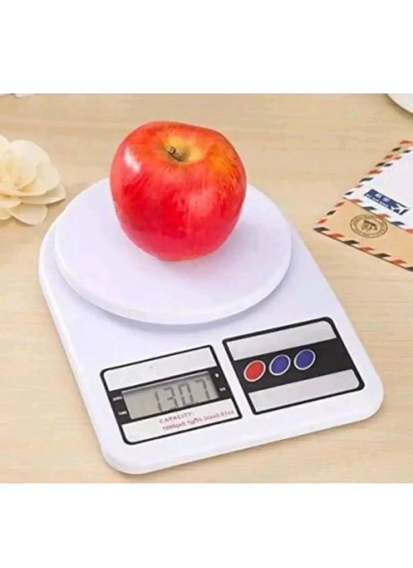 USD$11 VIYASHA ENTERPRISES, NEW DELHI uniq shopee Digital Kitchen Weighing Machine Multipurpose Electronic Weight Scale with Backlit LCD Display for Measur-ing Food, Cake, Vegetable, Fruit Weight scale SF400 Weighing Scale (White) rb.gy/7vtx1v