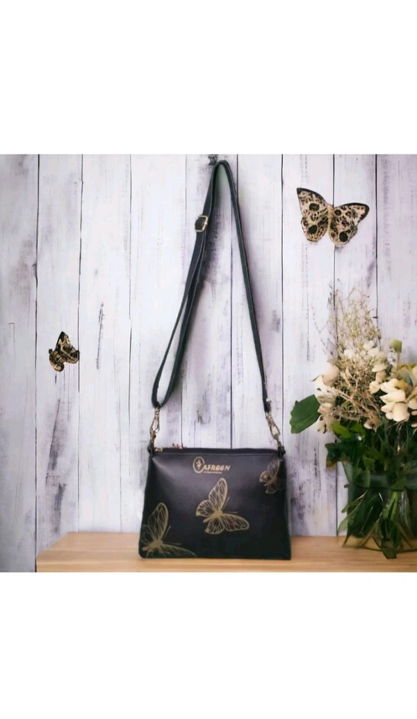 USD$9 AFREEN FASHION White, Black Sling Bag White, Black Sling Bag for Women rb.gy/t7w7g7