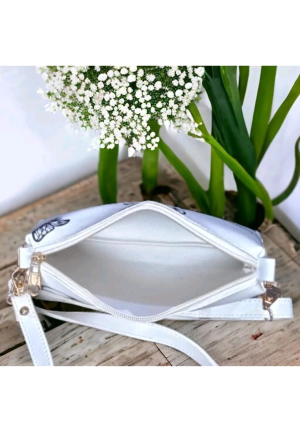 USD$9 AFREEN FASHION White, Black Sling Bag White, Black Sling Bag for Women rb.gy/t7w7g7