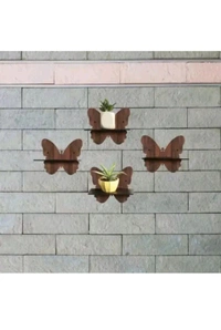 USD$9 VD CREATIONDecorative Wooden Wall Self For Home Decor(8x8 inch black,)VD Craft (8 inch X 8 inch, brown) rb.gy/inkle9