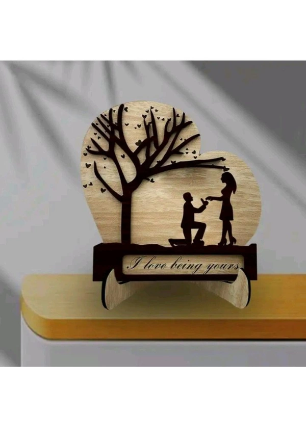 USD$9 FEREEKRAFTSSS Couple Under Heart Tree Wooden Engraved showpiece for Couple 14 cm Couple & Human Figurine (Wood, Multicolor) rb.gy/3ejkdp