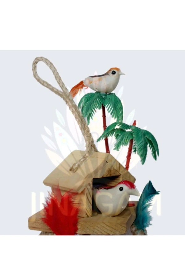 USD$10 JINAGAM SONIA VIHAR DELHI bird -shop 15 cm Bird & Animal Showpiece (Wood, Jute, Multicolor) rb.gy/hdtb8u