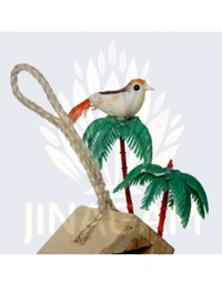 USD$10 JINAGAM SONIA VIHAR DELHI bird -shop 15 cm Bird & Animal Showpiece (Wood, Jute, Multicolor) rb.gy/hdtb8u