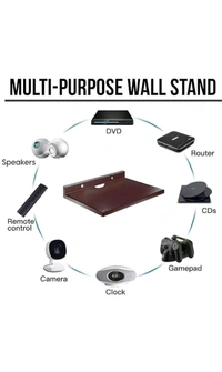 USD $ 12.00 R.S ENTERPRISES ADORN WORLD Plywood with Sunmica Setup Box Wall Stand & Shelves | Wall-Mounted TV Unit Wooden Wall Shelf (Number of Shelves - 1, Brown) 