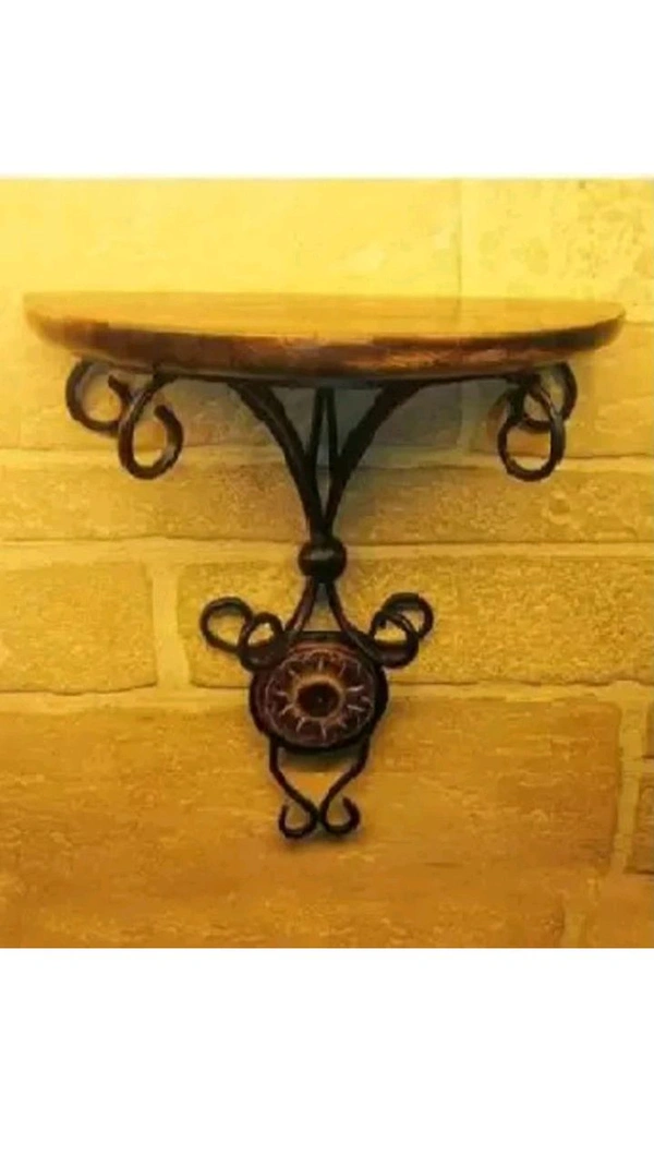 USD $ 10.00 RYBY PERL INTERNATIONAL Wooden, Iron Wall Shelf (Number of Shelves 1, Black) 