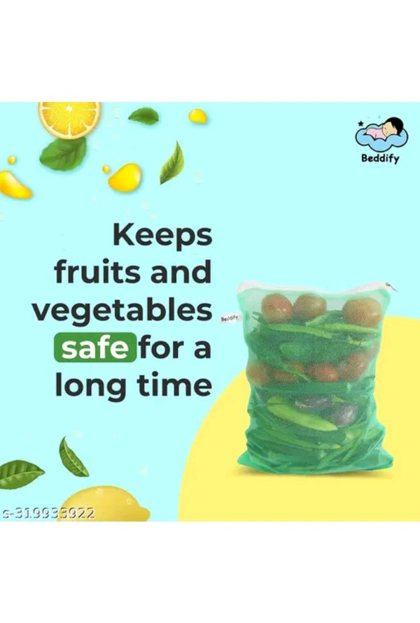 USD $ 09.00 
Ruhi Enterprise 01 Name: Set of 12 Reusable Double Layer Mesh Fridge/ Refrigerator Bags / Pouches for Storage of Fruits , Vegetables & Accessories (9 X 14 Inches | Multi color ) rb.gy/rapw28