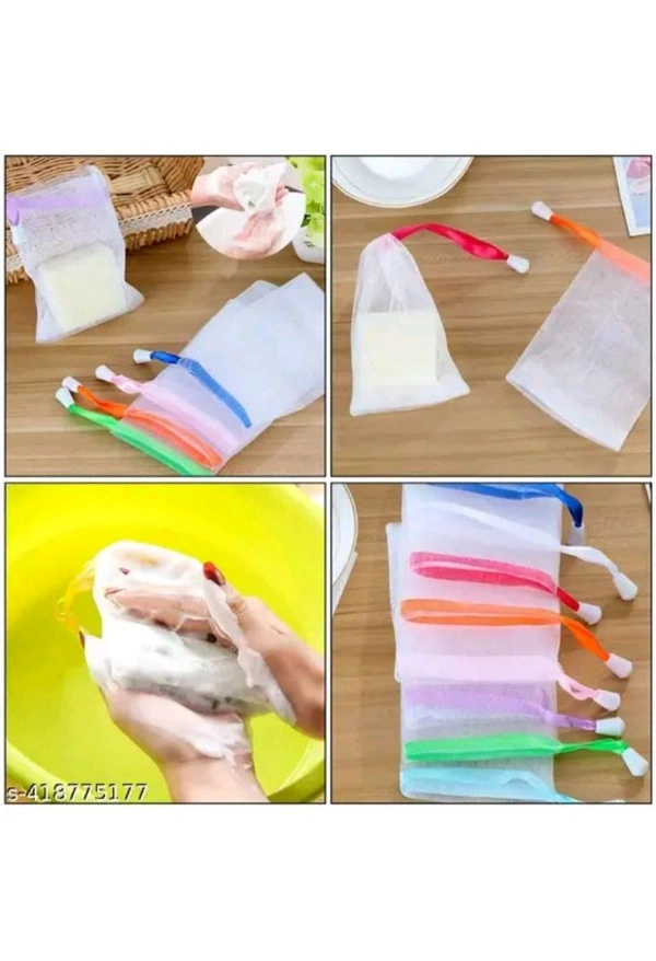 USD $ 10.00 R AND G ENTERPRISE Name: 10 pcs mesh soap Bag, Soap Bag Soft for Shower, Soap Pouch Saver with Drawstring for Foaming and Drying,Hangable (Soap Bag Color Random) rb.gy/nwo3aj