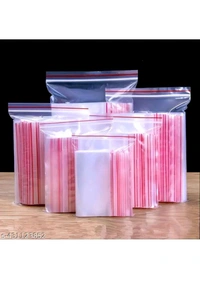 USD $ 09.00 AEPACKINS Name: 3x4 Inch - 100 Pcs Zip Lock Pouch Bags Covers | Transparent Resealable Zip seal Zip lock Bags for Airtight Seal for Travel Freezer Refrigerator Packing Accessories rb.gy/xv72id